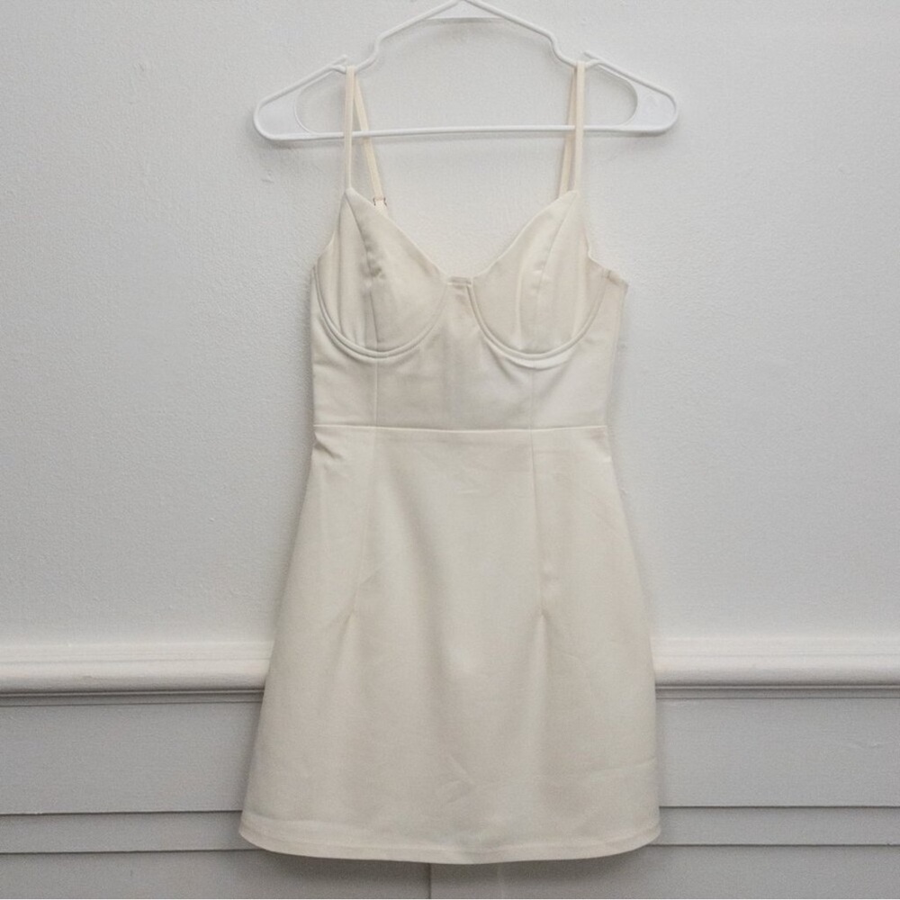 Polly White Bustier Mini Dress – Size 2 | Fit & Flare | NWT - Picture 5 of 5